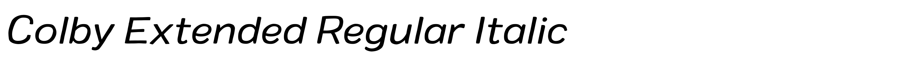 Colby Extended Regular Italic